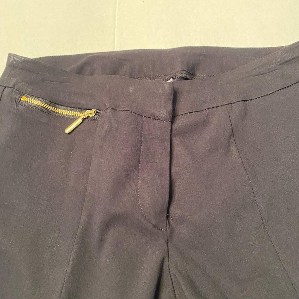 JM Collection Black Petite Pant Zipper on Front - Picture 4 of 6